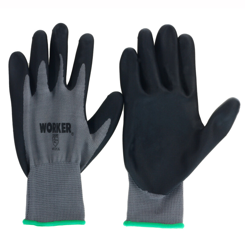 Guantes Unisex Worker Guante Mecanico Nitrilo Negro