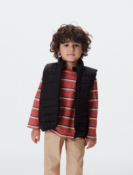 CHALECO PUFFER MODELO COMFORT NEGRO
