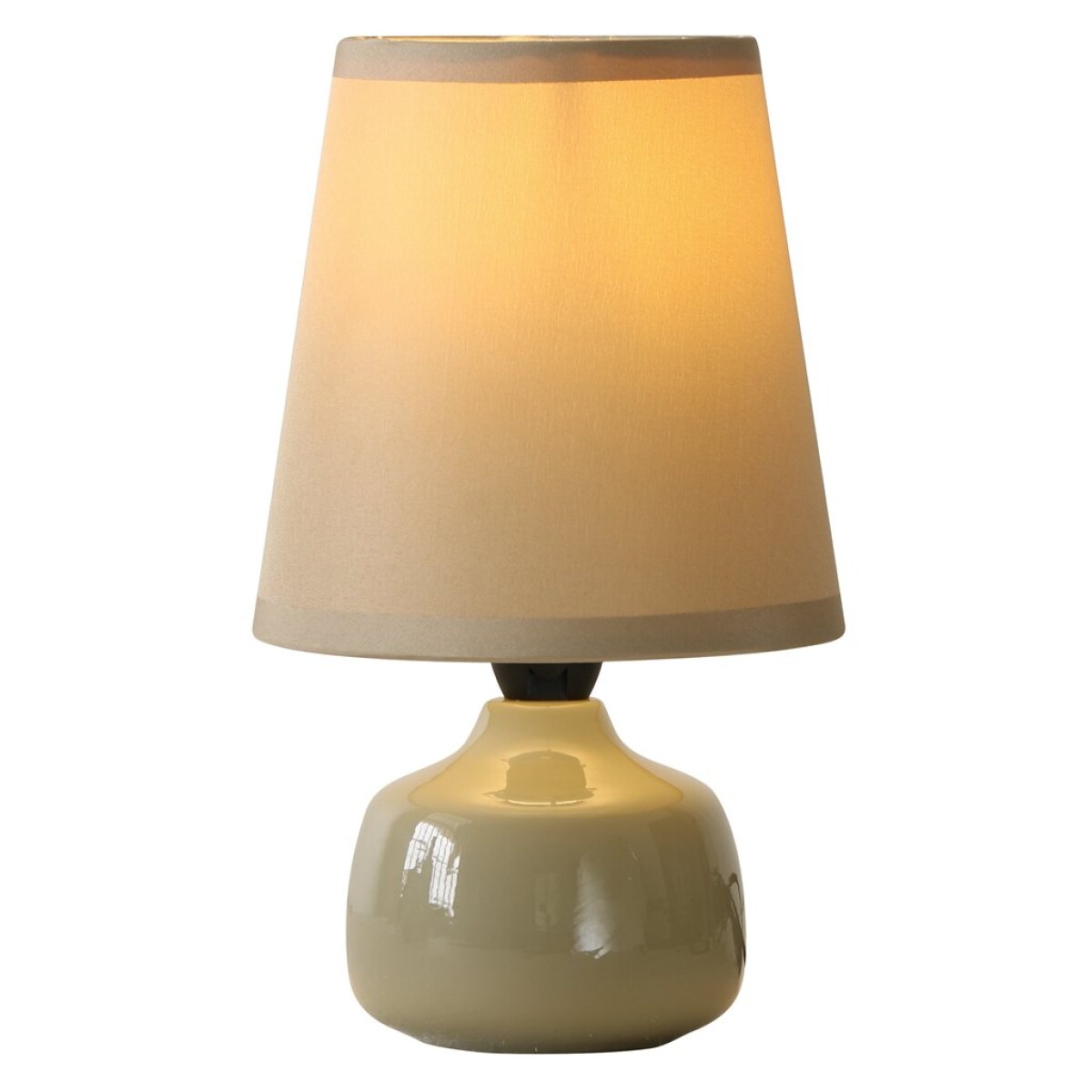 LAMPARA DE MESA CERAMICA D13x22CM BEIGE 