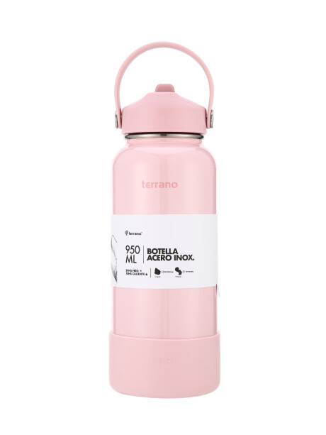Botella Térmica con Pico 950mL. Rosado Metalizado