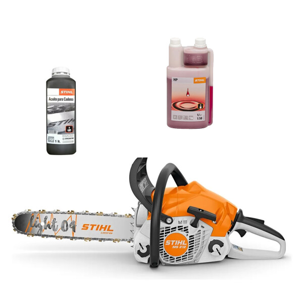 Motosierra Stihl Ms Ms210/12 + Aceite De Cadena + Aceite 2t 1lt PK MOTOSIERRA STIHL MS212 + ACEITES
