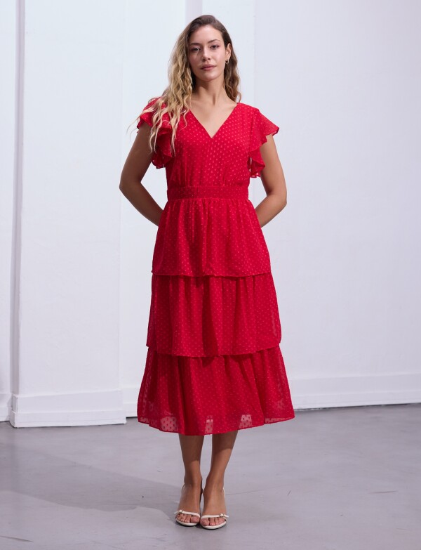 Vestido Capas ROJO