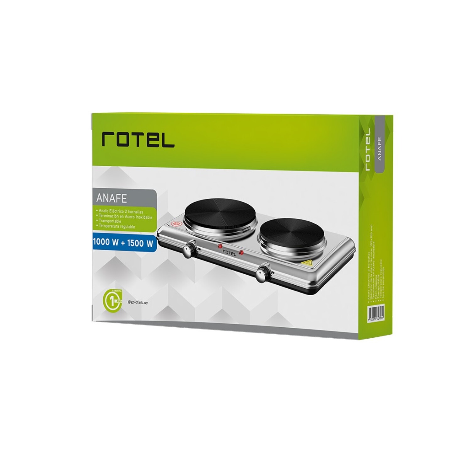 Anafe eléctrico Rotel 2 disco (Ac. Inox) — Barraca Dayman