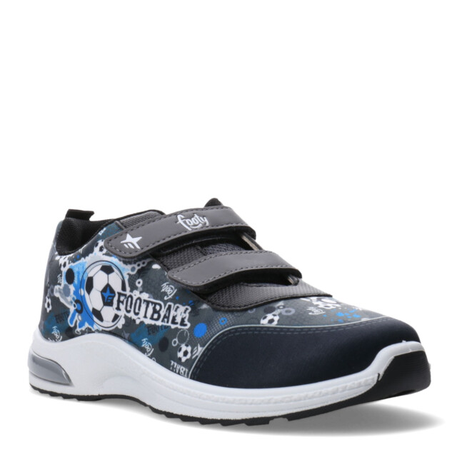 Championes de Fútbol Infantiles Footy Running c/Luces Gris - Negro