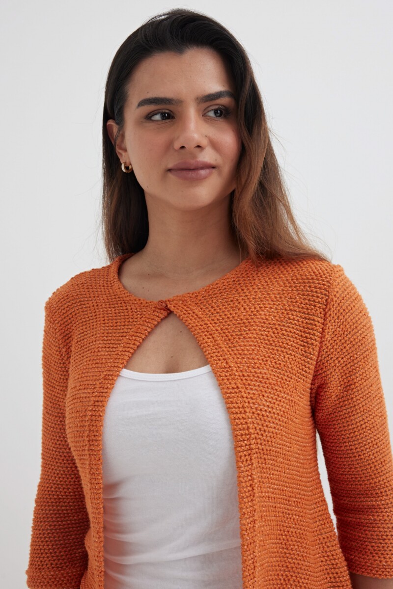 Cardigan mangas 3/4 NARANJA