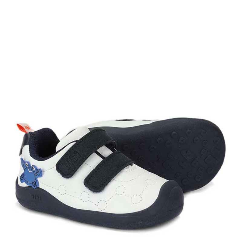 Championes de Niño Bibi Fisioflex 5.0 con Velcro Blanco - Azul Marino