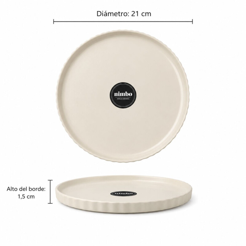 Plato de Postre en Cerámica Nimbo D21cm- Por Unidad Plato de Postre en Cerámica Nimbo D21cm- Por Unidad