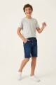 Bermuda de jean con cintura ajustable JEAN MEDIO