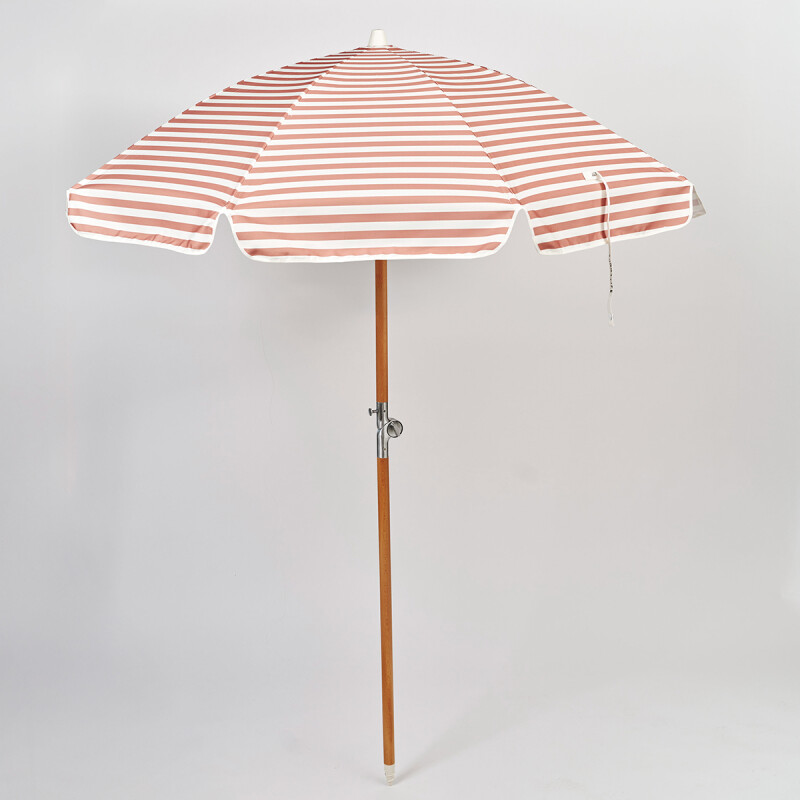 SOMBMAD Sombrilla De Playa De Lujo Regulable Sunnylife - Tierra Clay Stripe