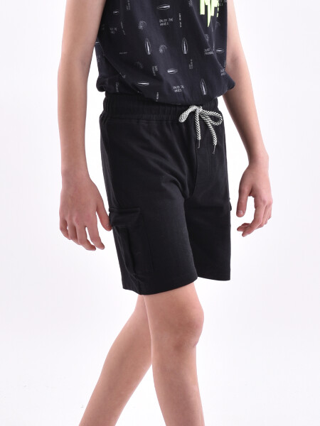 BERMUDA TERRY CARGO NEGRO