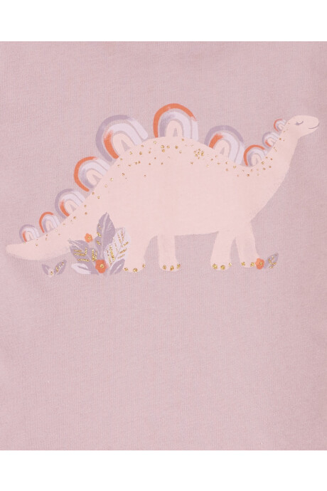 Set dos piezas calza y remera con capucha estampa dino. Talles 0-24M Sin color