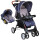 Coche Pompeya Infanti Bebé 3 En 1 +baby Silla+ Base Gris