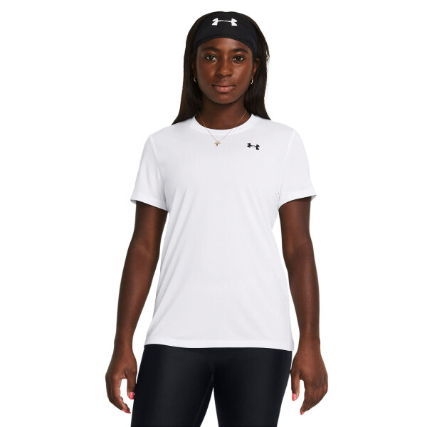 REMERA UA TECH SSC SOLID Mujer 1384231-100 Blanco