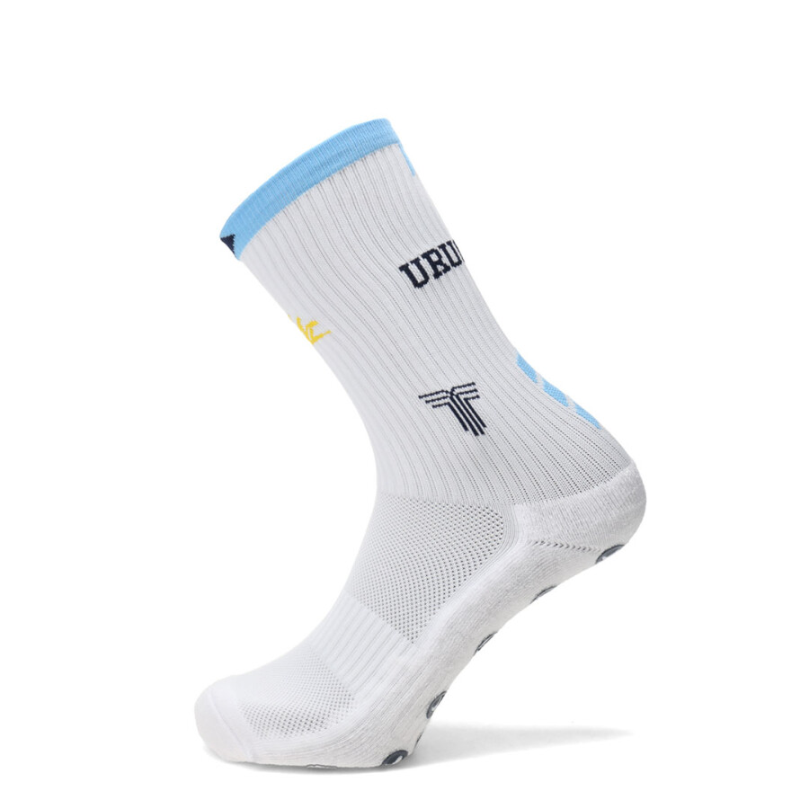 Medias Unisex TIFFOSI Antideslizantes Uruguay Blanco - Celeste