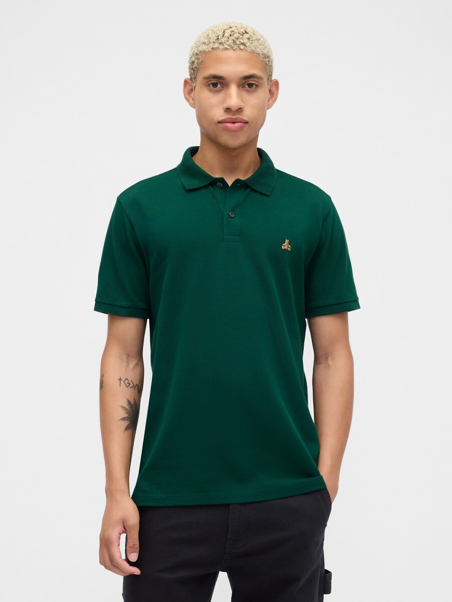 V-FRCH SS BRANNAN POLO - EVERGREEN GLAMOUR 