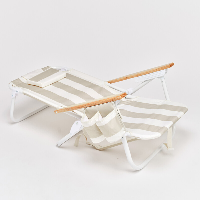 S61DBCB Reposera Playa Reclinable Mochila Sunnylife Oyster Stripe