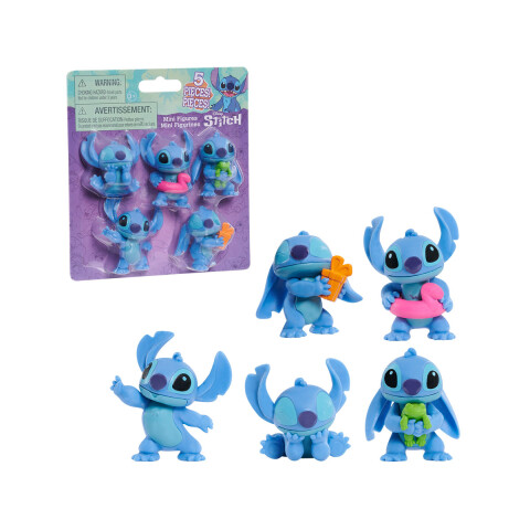 Set x 5 Mini Figuras Coleccionables Stitch Just Play U