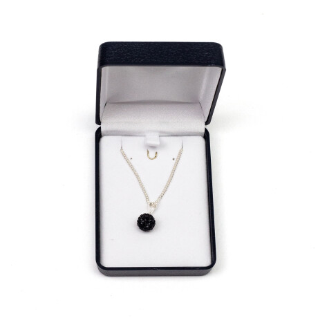 Conjunto Dije bola de fuego 10mm y Cadena de 45cm Plata 925