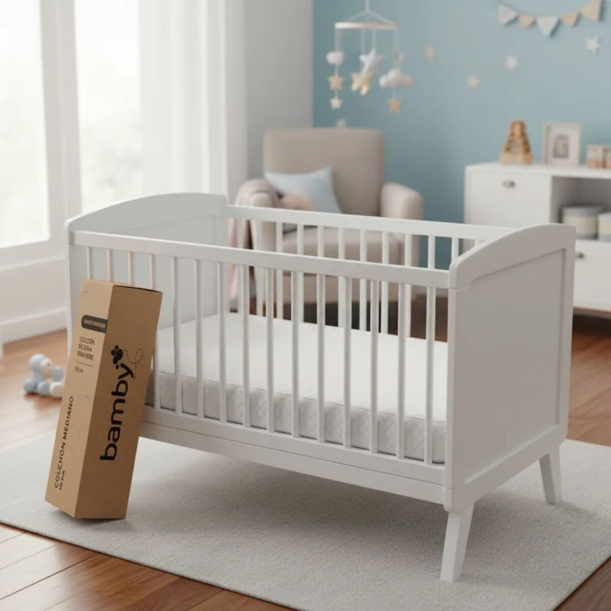 Colchon Cuna Bebe Impermeable Memory 130x70x10 Medium 