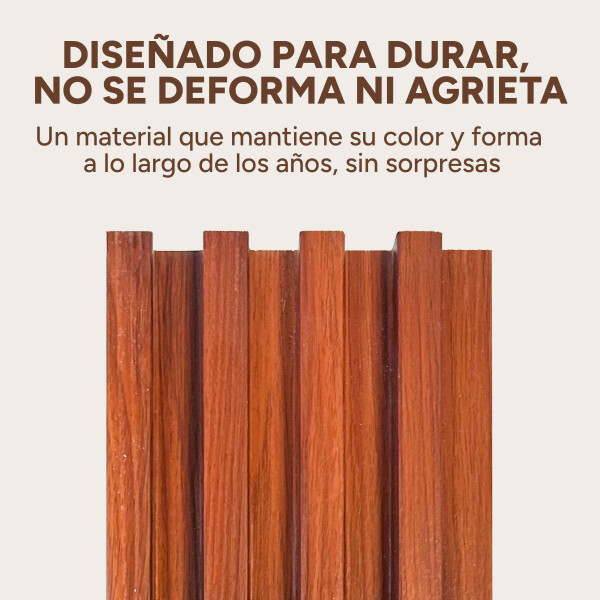 Pack x30 Wpc Simil Madera Wall Panel Lambrin 2.90x16.7 Color Marrón Madera 4