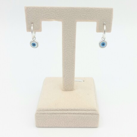 Par de aros de plata 925, OJO TURCO. Par de aros de plata 925, OJO TURCO.