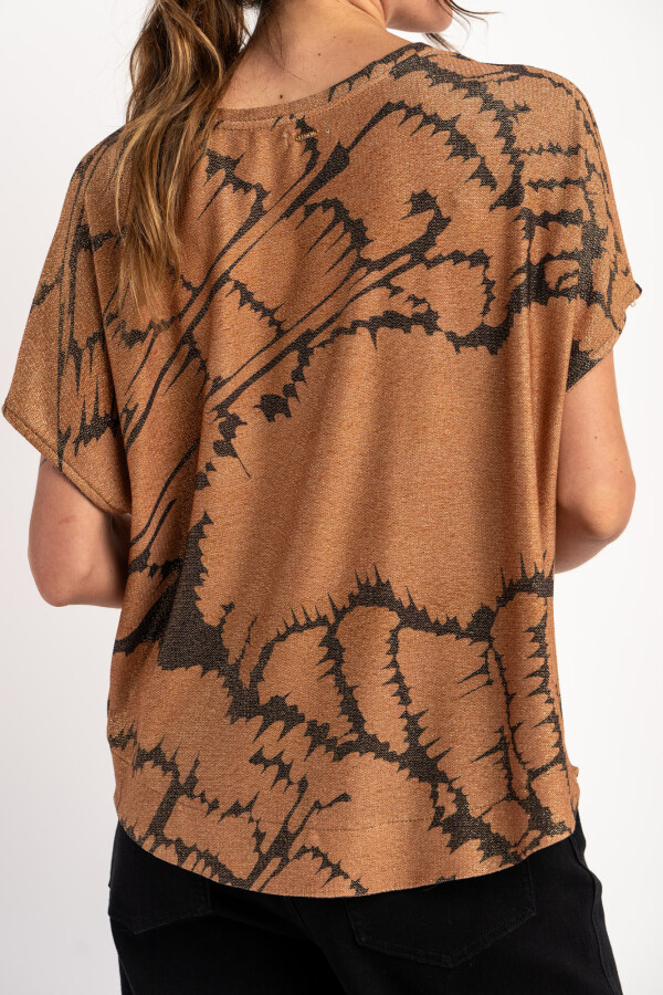 Blusa Lurex Café
