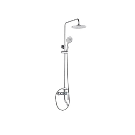Barra columna ducha redonda inox con soporte y diseño moderno para baño Barra columna ducha redonda inox con soporte y diseño moderno para baño