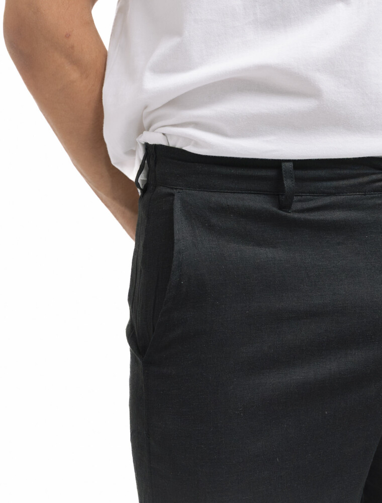 Bermuda Lino Lanai Negro