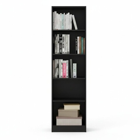 Combo de living Rack de Tv Zenith y Biblioteca Multiusos Anita - Combinado Freijo y Negro Combo de living Rack de Tv Zenith y Biblioteca Multiusos Anita - Combinado Freijo y Negro