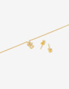 Bijouterie Set Exclusive Edition Set Aros Pasantes Y Cadena Plata 925 - Dorado