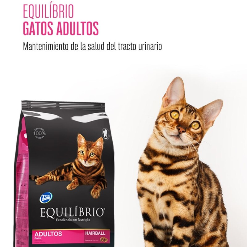 EQUILIBRIO GATOS ADULTOS 7.5 KG + 750 GRS + SANITARIO GRANULADO DE REGALO