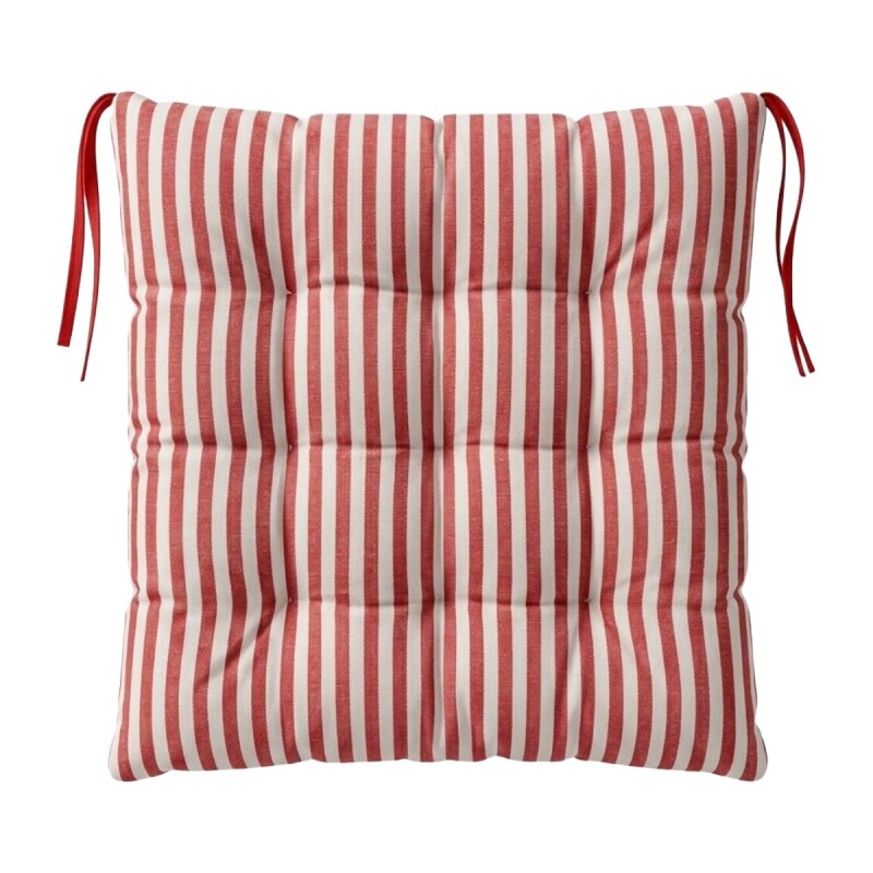 COJIN CUAD CUADRILLE ROJO P/SILLA 40X40CM Unica