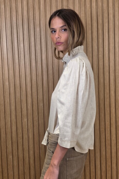Camisa Carlita Beige Melange