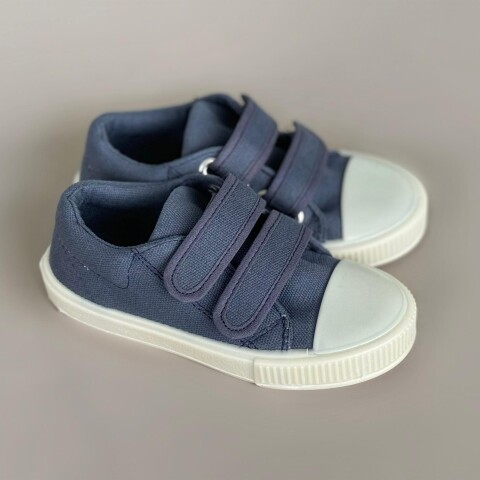 Zapatillas De Lona Velcro Navy