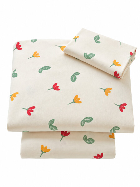 JUEGO SABANAS ESTAMPADA 1 PLAZA MULTICOLOR