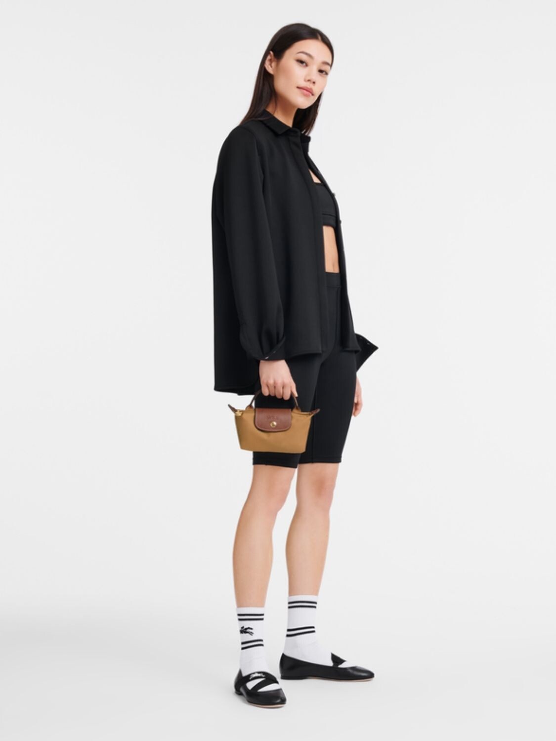 LONGCHAMP - Clutch Le Pliage Original S Beige