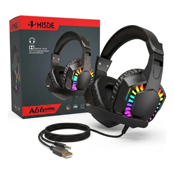 Auricular Gamer Con Iluminación Led Rgb Con Micro Auricular Gamer Con Iluminación Led Rgb Con Micro