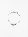 Pulseras Flexibles Metal Pulsera Flexible Dijes - Plateado Rodio