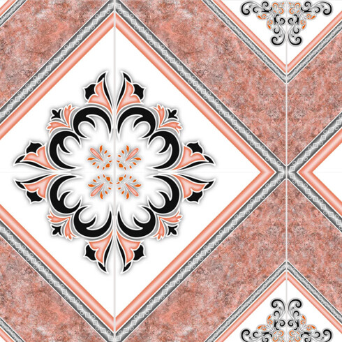 Ceramica Marron Geometrica Brillo Liso 45X45Cm Piso GAMAS DE MARRON