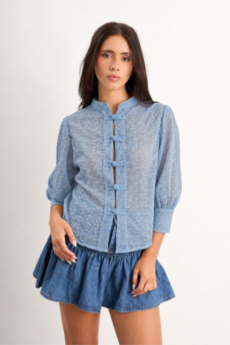Camisa Azalea Celeste