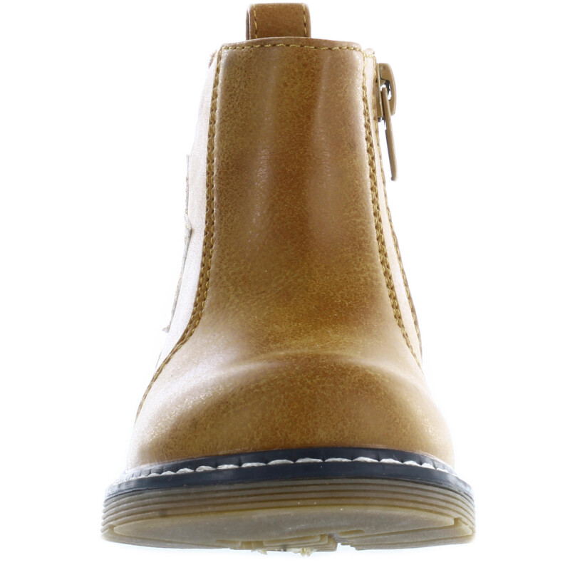 Bota de Niña Mini Miss Carol TOTI con detalle de estrella y animal print en talon Tan
