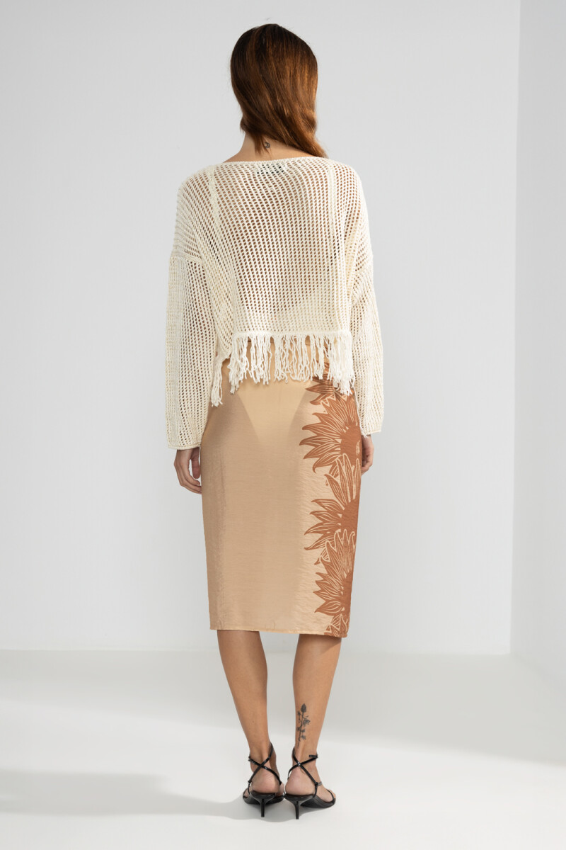 FRINGES SWEATER Cream