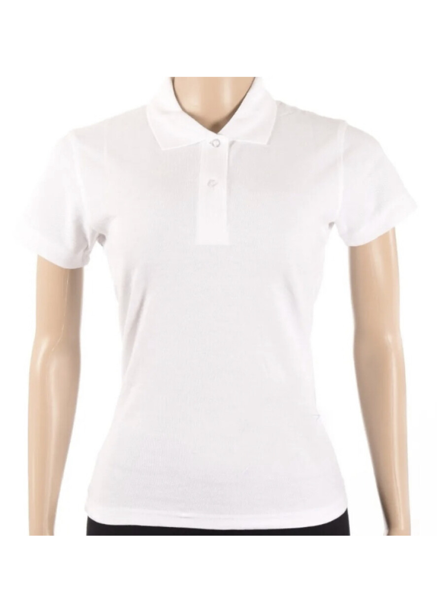 Remera Polo Manga corta Dama - BLANCO 