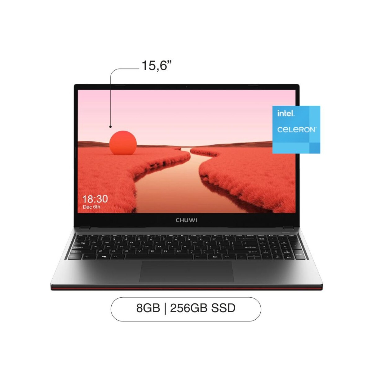 Notebook Chuwi Gemibook X 15,6' FHD 256GB / 8GB RAM Intel Celeron N5100 W10 