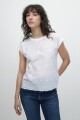 Remera frente broderie blanco