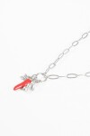 Collar cadena charms plateado