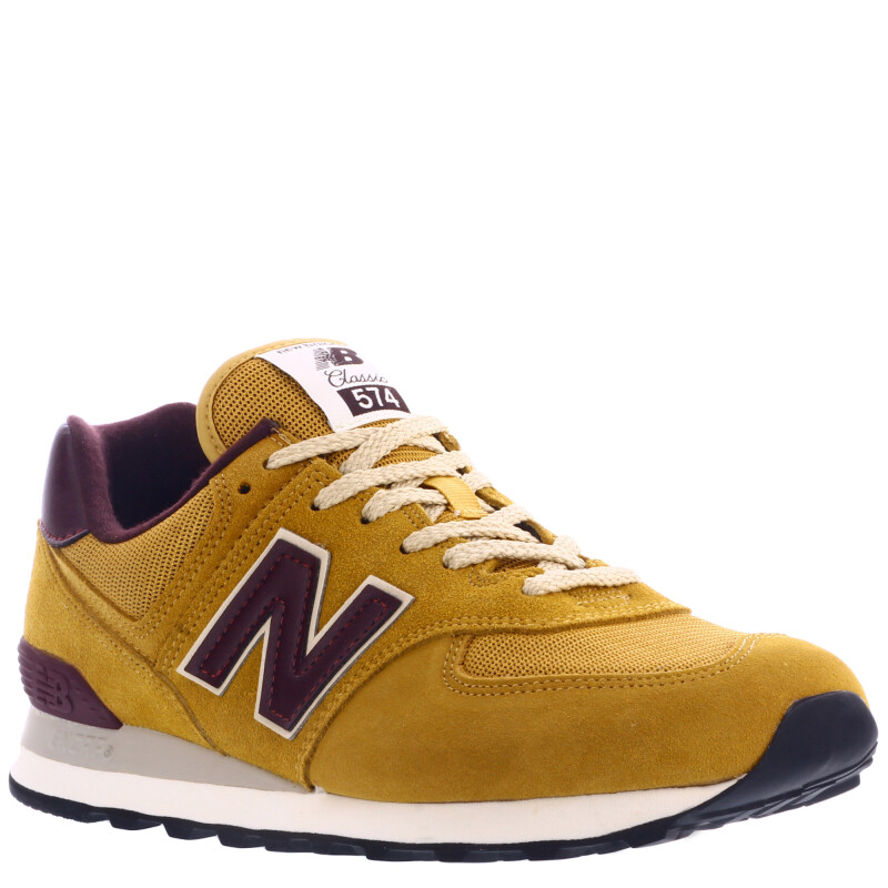 Championes de Hombre New Balance Classics Traditionnels Amarillo Mostaza - Bordó