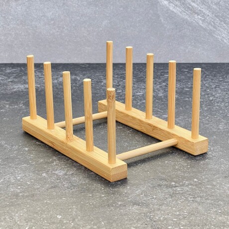 Escurridor De 4 Platos Madera Bambú 17cm x 12cm x 9cm Escurridor De 4 Platos Madera Bambú 17cm x 12cm x 9cm
