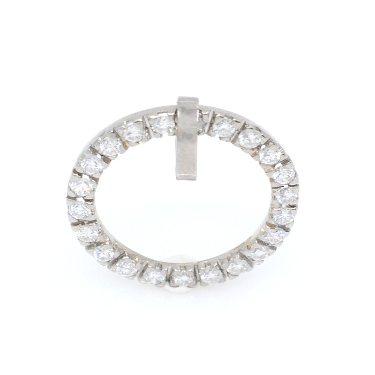 Colgante oro 18k blanco y brillantes 