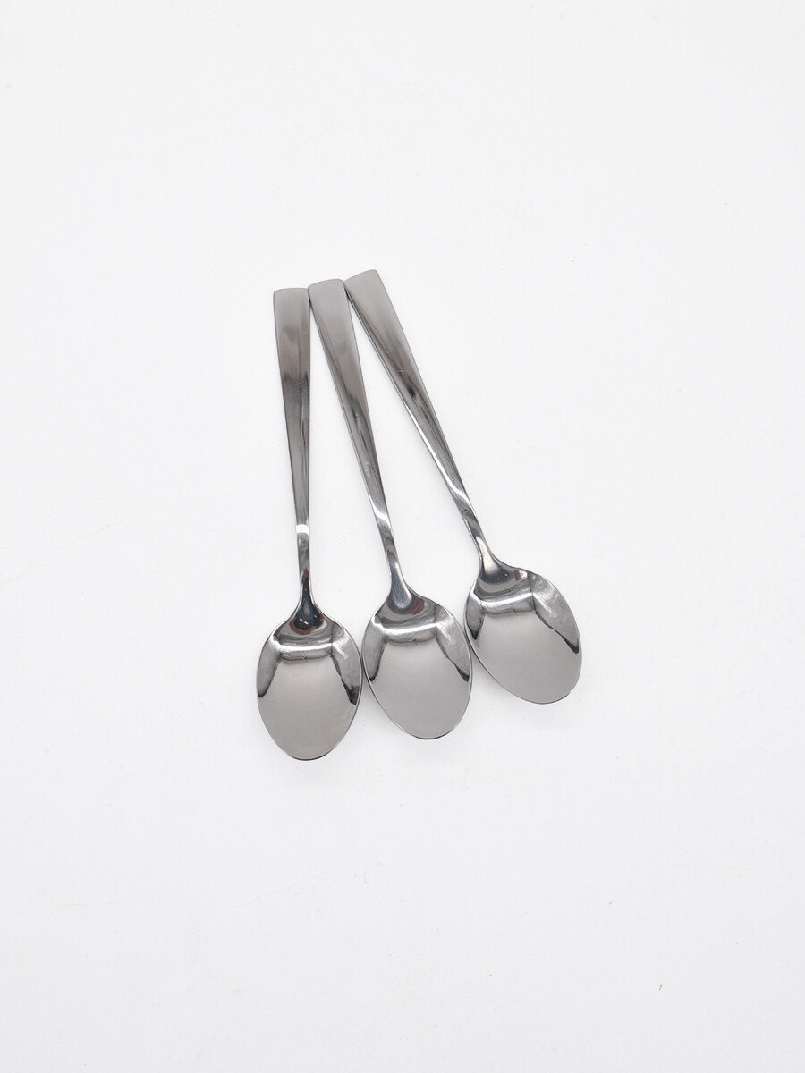 CUCHARA POSTRE 3 PCS - PLATEADO 